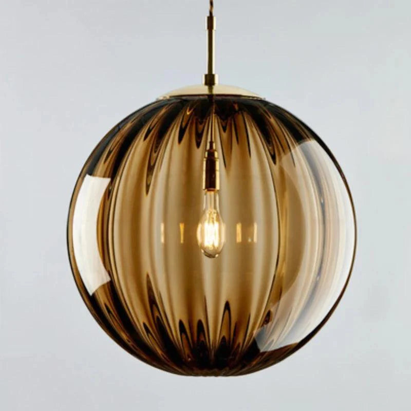 LuxeSphere | Retro luxe gegolfde globe hanglamp