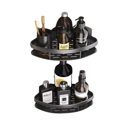 Corvia | Moderne aluminium hoekdoucheplank – Wandgemonteerde badkameropbergruimte