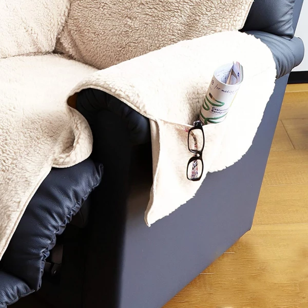 PocketPlush | Gezellige bankhoes met ingebouwde opbergvakken aan de zijkant – Rekbare en beschermende hoes