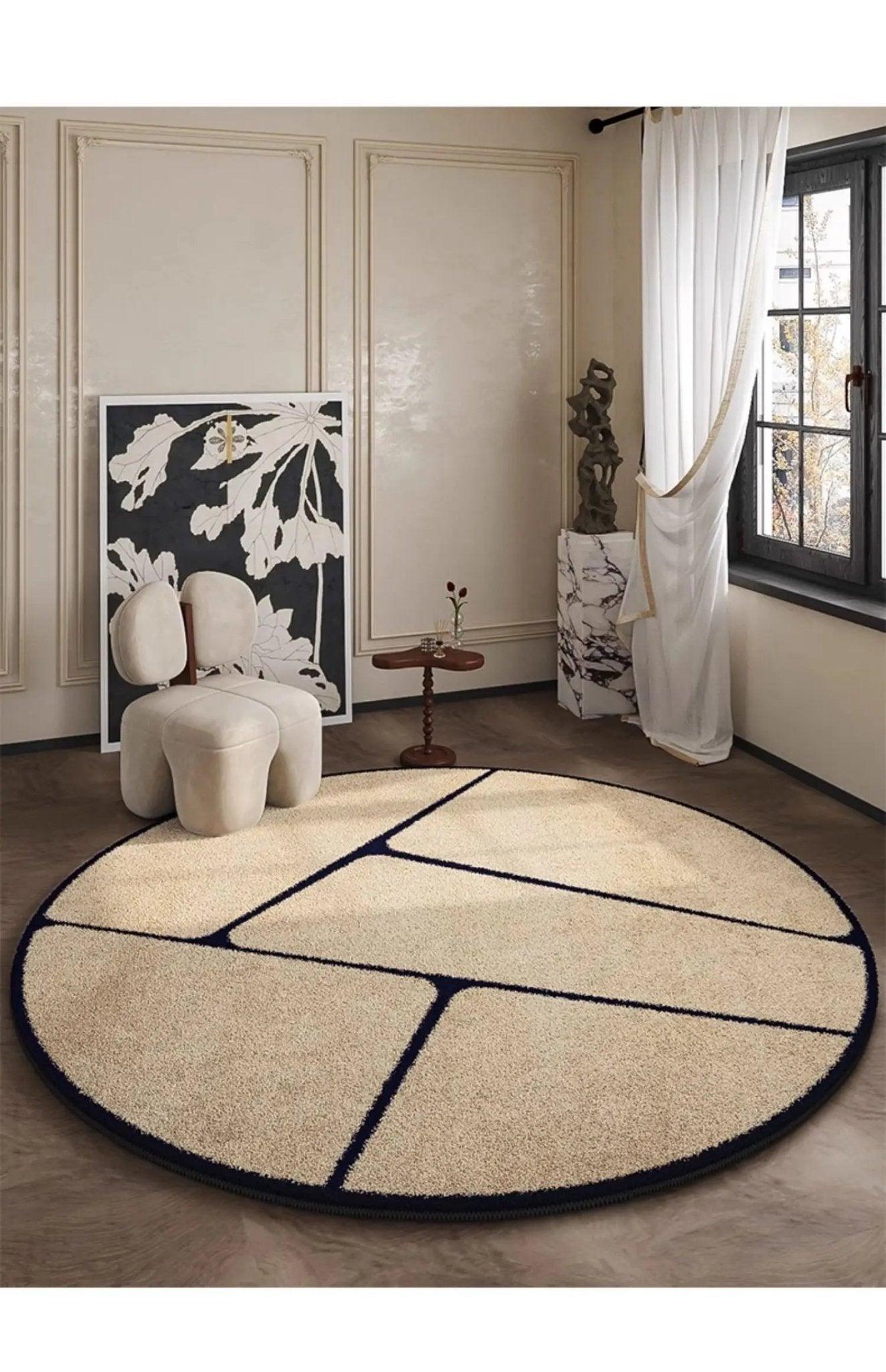 MajestyMat | Luxe Rond Vloerkleed - Franse Stijl Elegant Gebiedstapijt