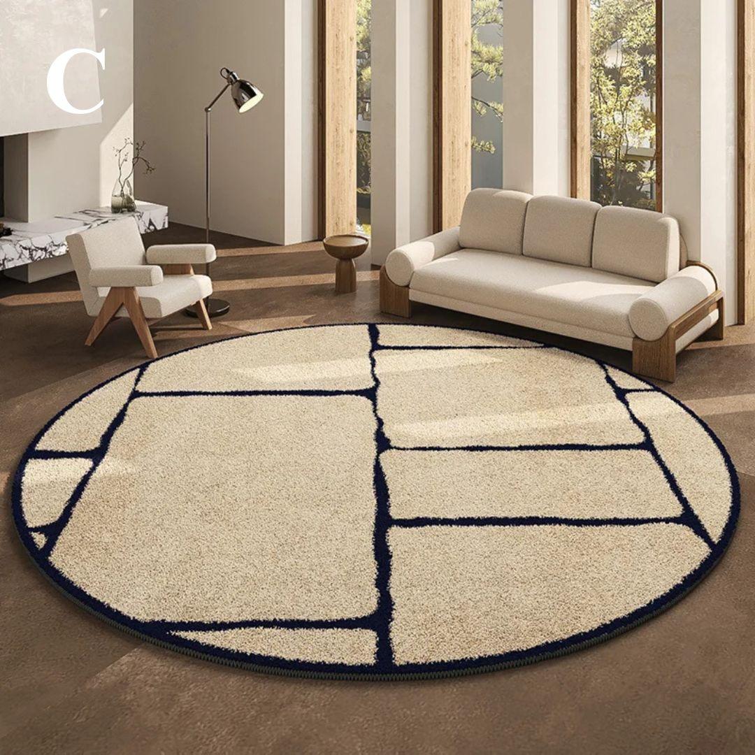 MajestyMat | Luxe Rond Vloerkleed - Franse Stijl Elegant Gebiedstapijt