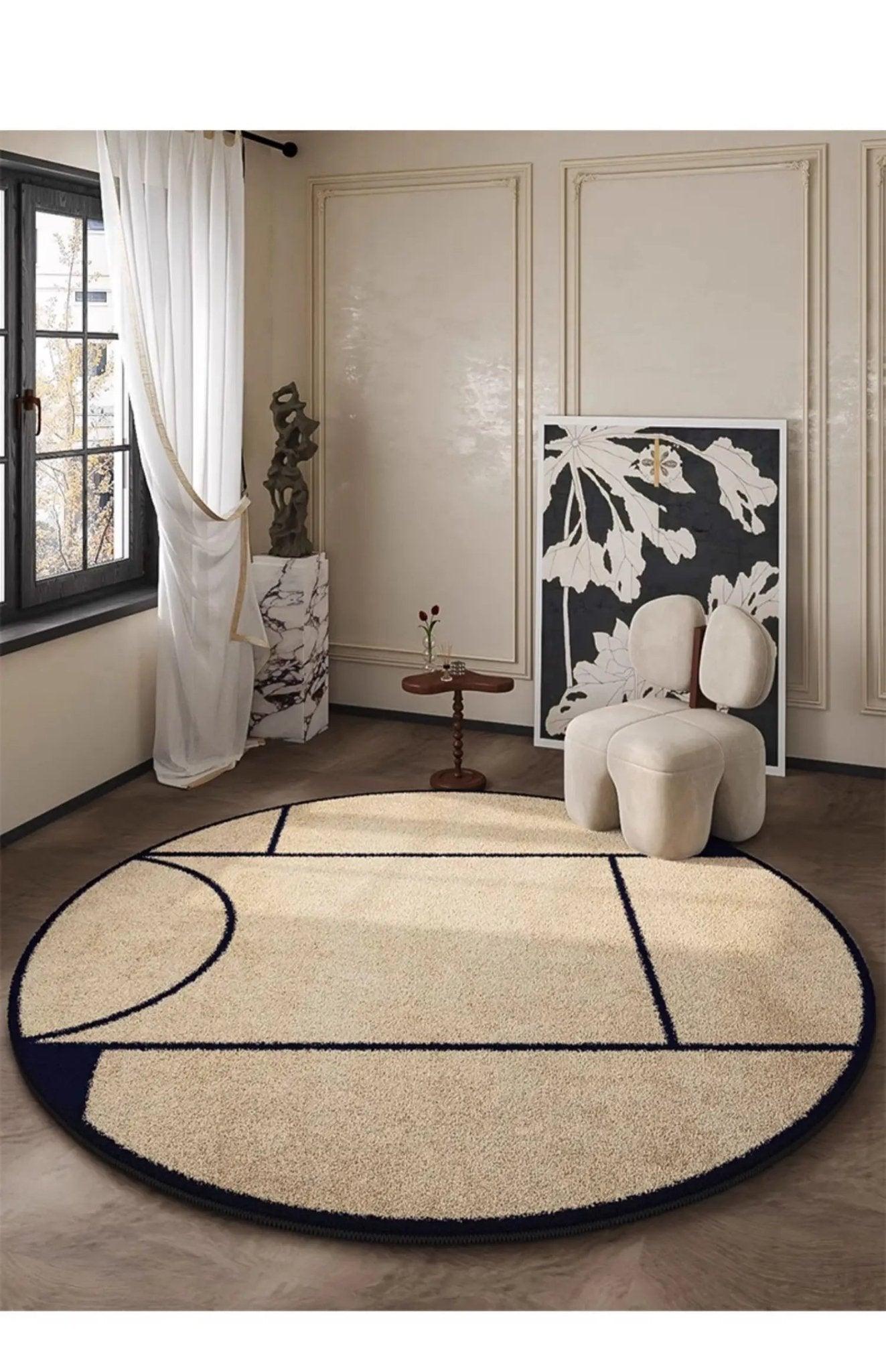 MajestyMat | Luxe Rond Vloerkleed - Franse Stijl Elegant Gebiedstapijt