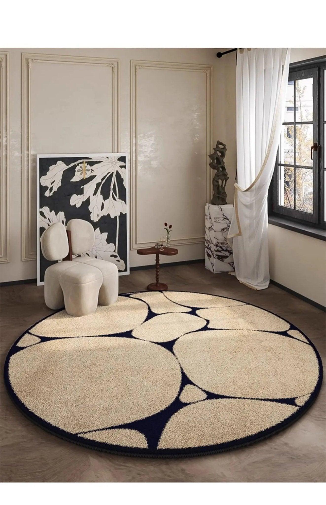 MajestyMat | Luxe Rond Vloerkleed - Franse Stijl Elegant Gebiedstapijt