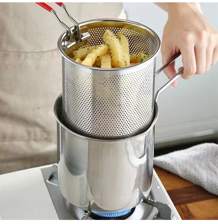 FryPro | Stainless Steel Deep Fryer – 1.2L Oil Capacity, Smart Oil-Saving Design, Pouring Spout