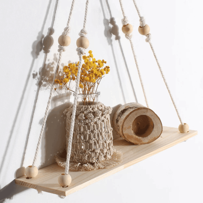 NatureNook | Boho Macrame Plantenhangplanken