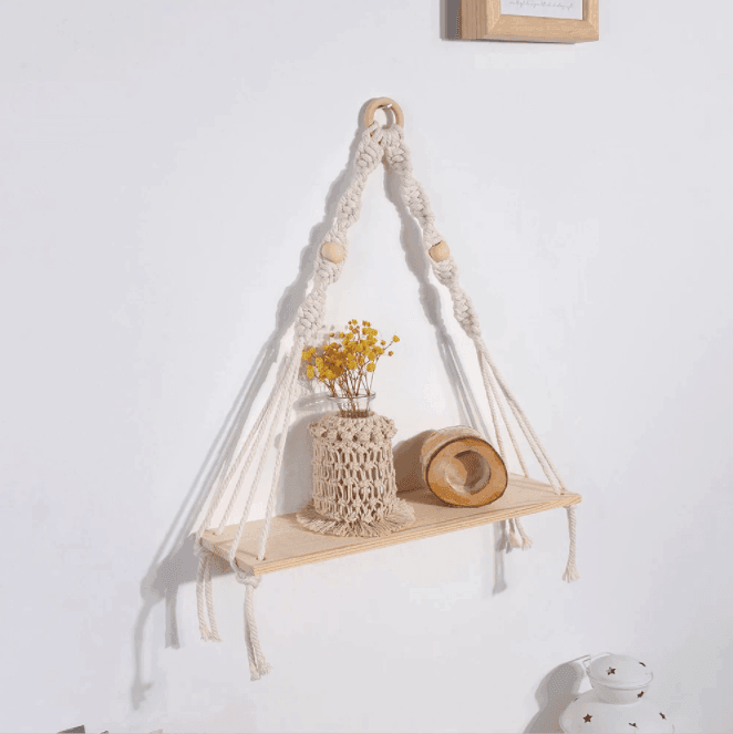 NatureNook | Boho Macrame Plantenhangplanken