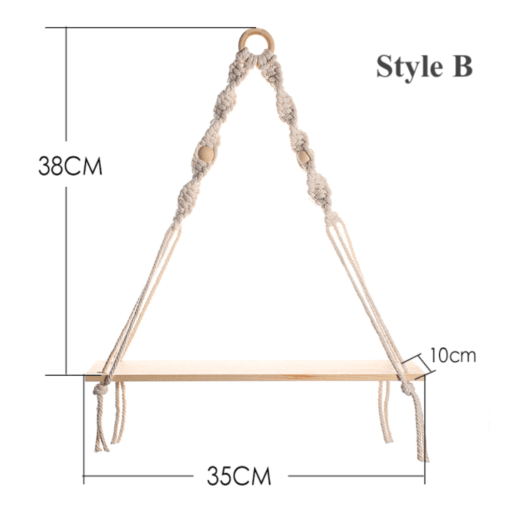 NatureNook | Boho Macrame Plantenhangplanken