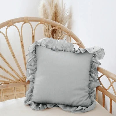 RuffleRest | Puur linnen kussenhoes met ruches - Zacht, comfortabel & elegant Home Decor