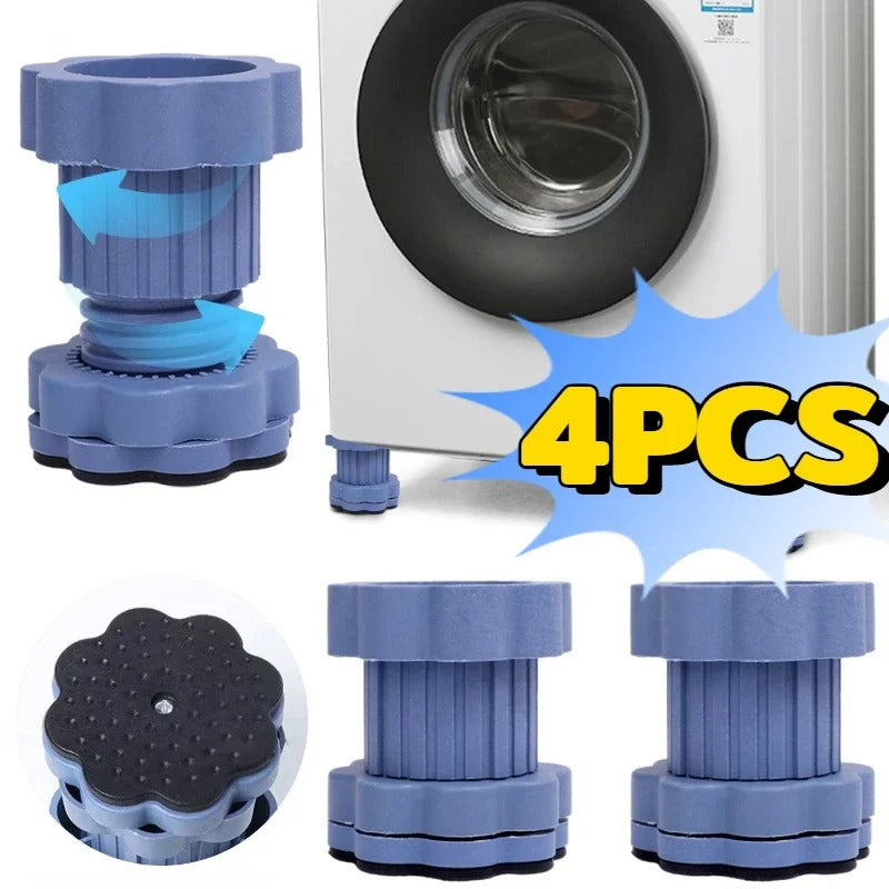 CalmPads | Verstelbare anti-vibratie wasmachinepads, 4 stuks, geluids- en bewegingsreductie,