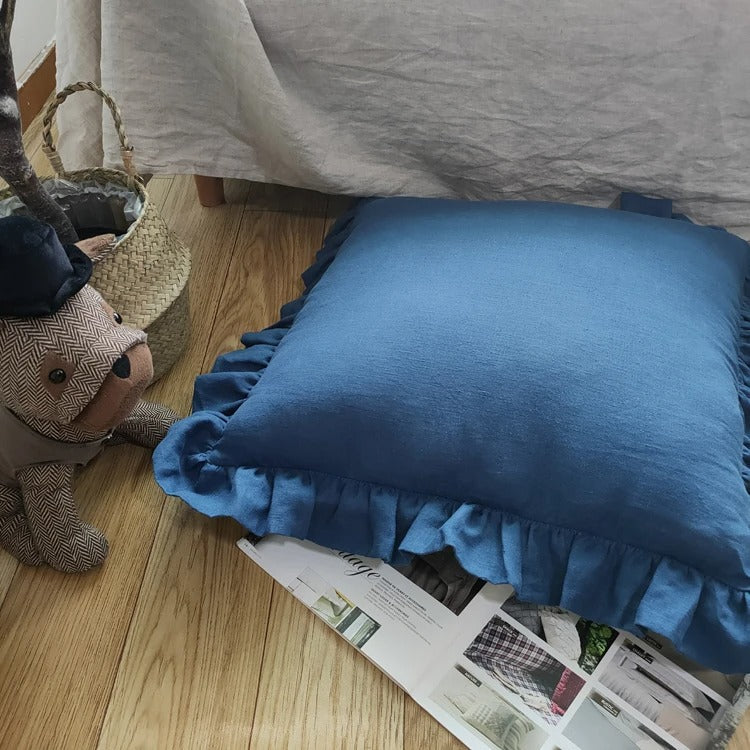 RuffleRest | Puur linnen kussenhoes met ruches - Zacht, comfortabel & elegant Home Decor