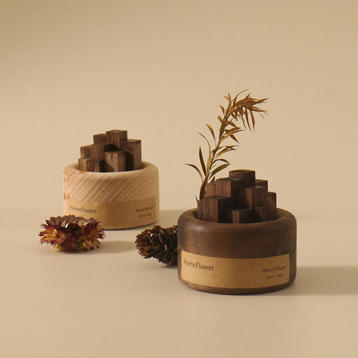 AromaWood | Houten Aromatherapie Diffuser - Natuurlijke Essentiële Olie Passieve Diffuser voor Slaap, Thuis, Auto, Spa