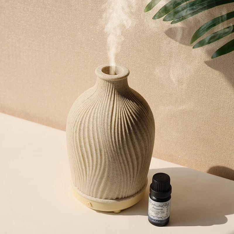 VasoMist | Vaasvormige luchtbevochtiger met aromatherapiefunctie - USB-aangedreven luchtbevochtiger voor thuis en op kantoor