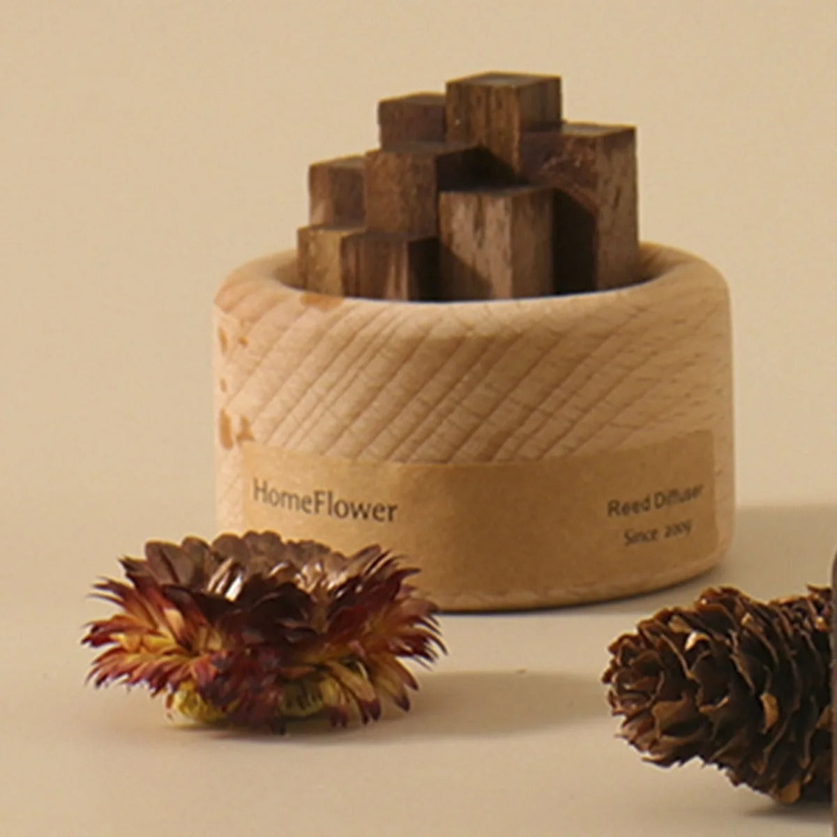 AromaWood | Houten Aromatherapie Diffuser - Natuurlijke Essentiële Olie Passieve Diffuser voor Slaap, Thuis, Auto, Spa