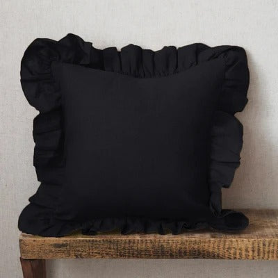 RuffleRest | Puur linnen kussenhoes met ruches - Zacht, comfortabel & elegant Home Decor