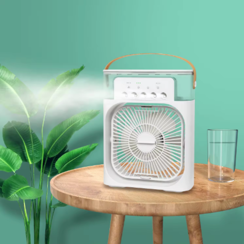 HumidiQ | Draagbare luchtkoeler & luchtbevochtiger - Compacte persoonlijke ventilator