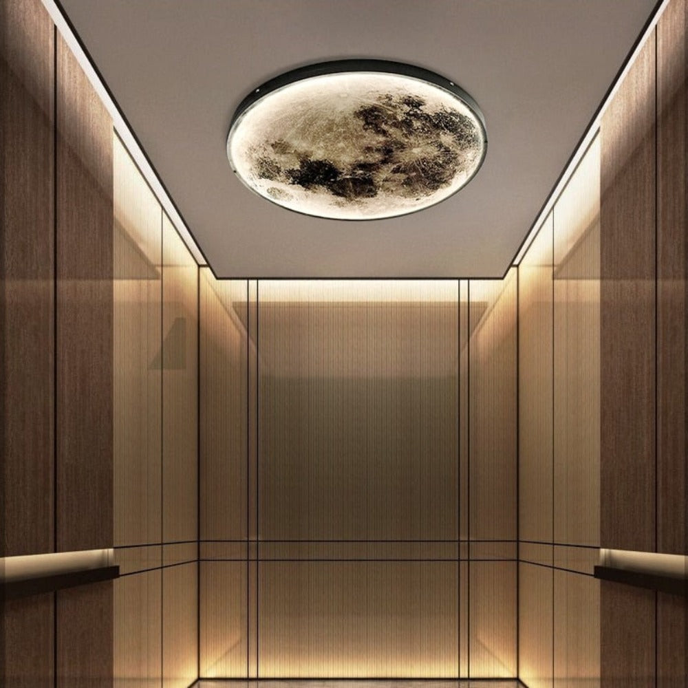 Lunara | 3D LED Moon Ceiling Light – Modern Decorative Lighting for Bedroom & Living Room