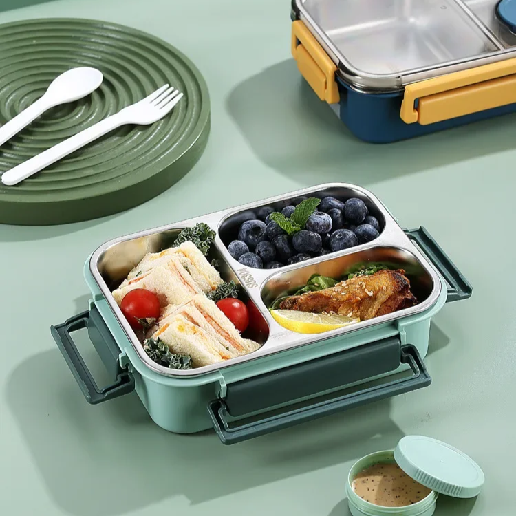 Lunchly | Compacte herbruikbare lunchbox – Lekvrije voedselcontainer voor school en werk