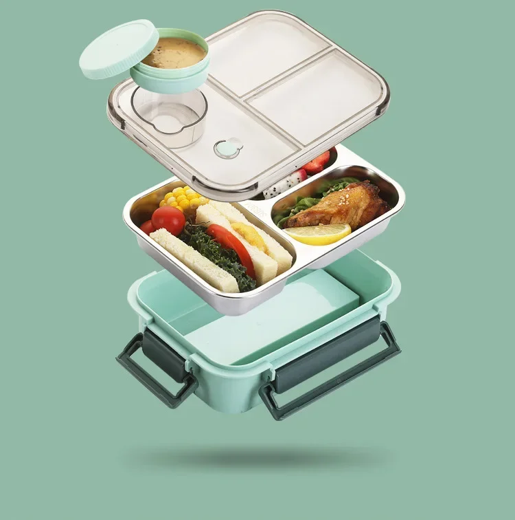 Lunchly | Compacte herbruikbare lunchbox – Lekvrije voedselcontainer voor school en werk