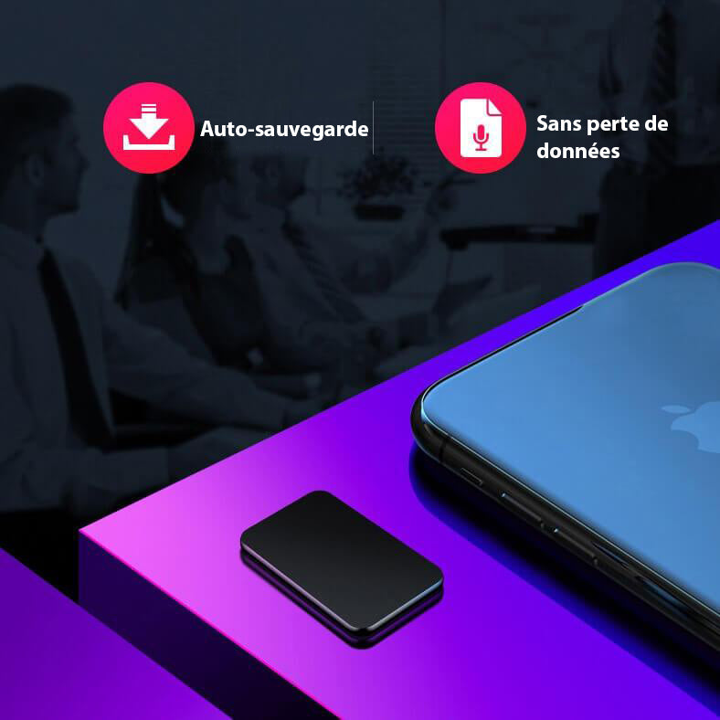 StealthRec | Mini Ultradunne Spy Microfoon Recorder - Draagbaar Audio Opname Apparaat