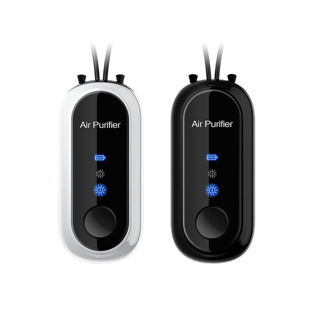 AuraClean | Draagbare mini-luchtreiniger – USB-oplaadbare persoonlijke ketting voor schone lucht