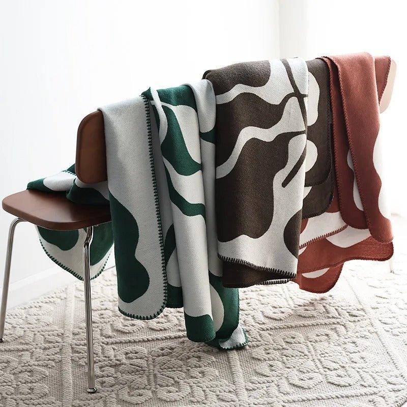 BohoHaze | Moderne Boheemse Abstracte Werpdeken - Decoratieve Deken in Scandinavische stijl