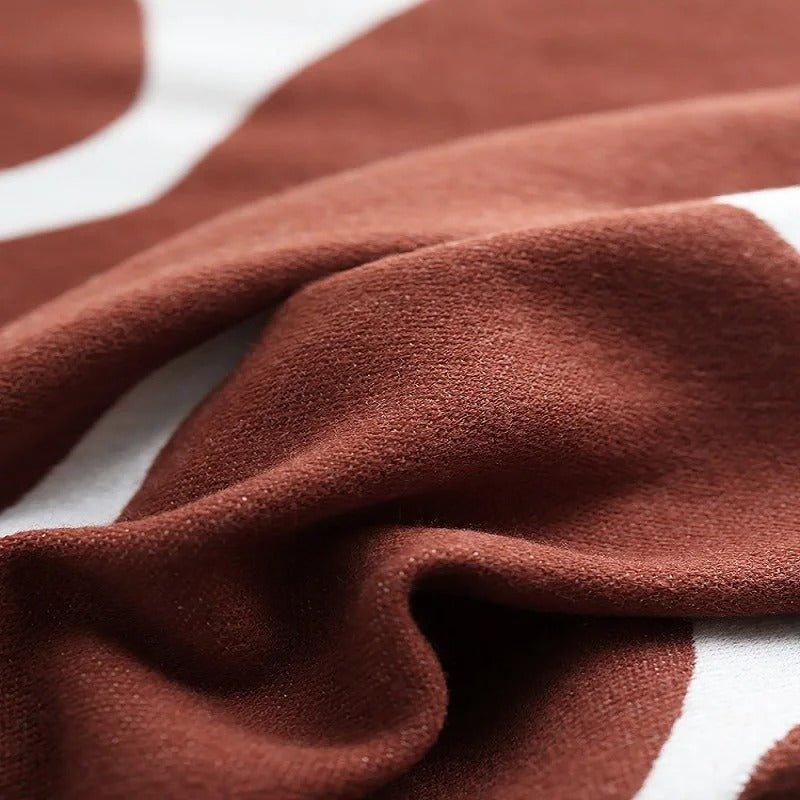 BohoHaze | Moderne Boheemse Abstracte Werpdeken - Decoratieve Deken in Scandinavische stijl