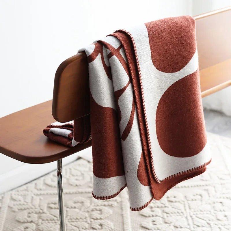 BohoHaze | Moderne Boheemse Abstracte Werpdeken - Decoratieve Deken in Scandinavische stijl