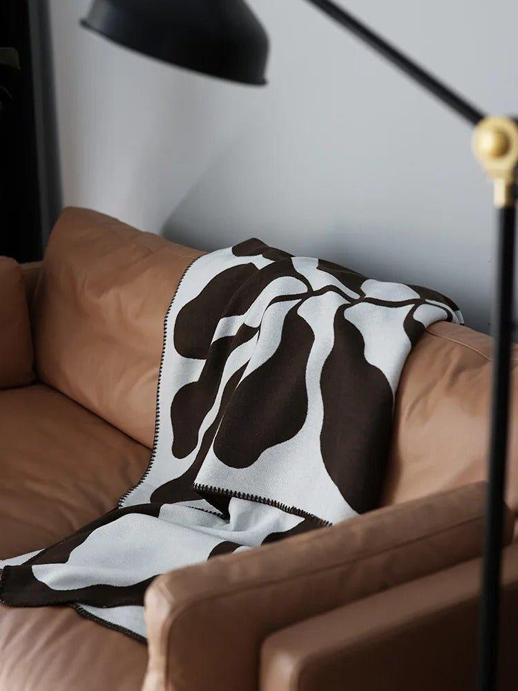 BohoHaze | Moderne Boheemse Abstracte Werpdeken - Decoratieve Deken in Scandinavische stijl