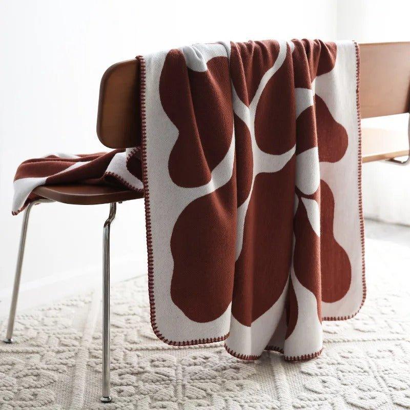 BohoHaze | Moderne Boheemse Abstracte Werpdeken - Decoratieve Deken in Scandinavische stijl
