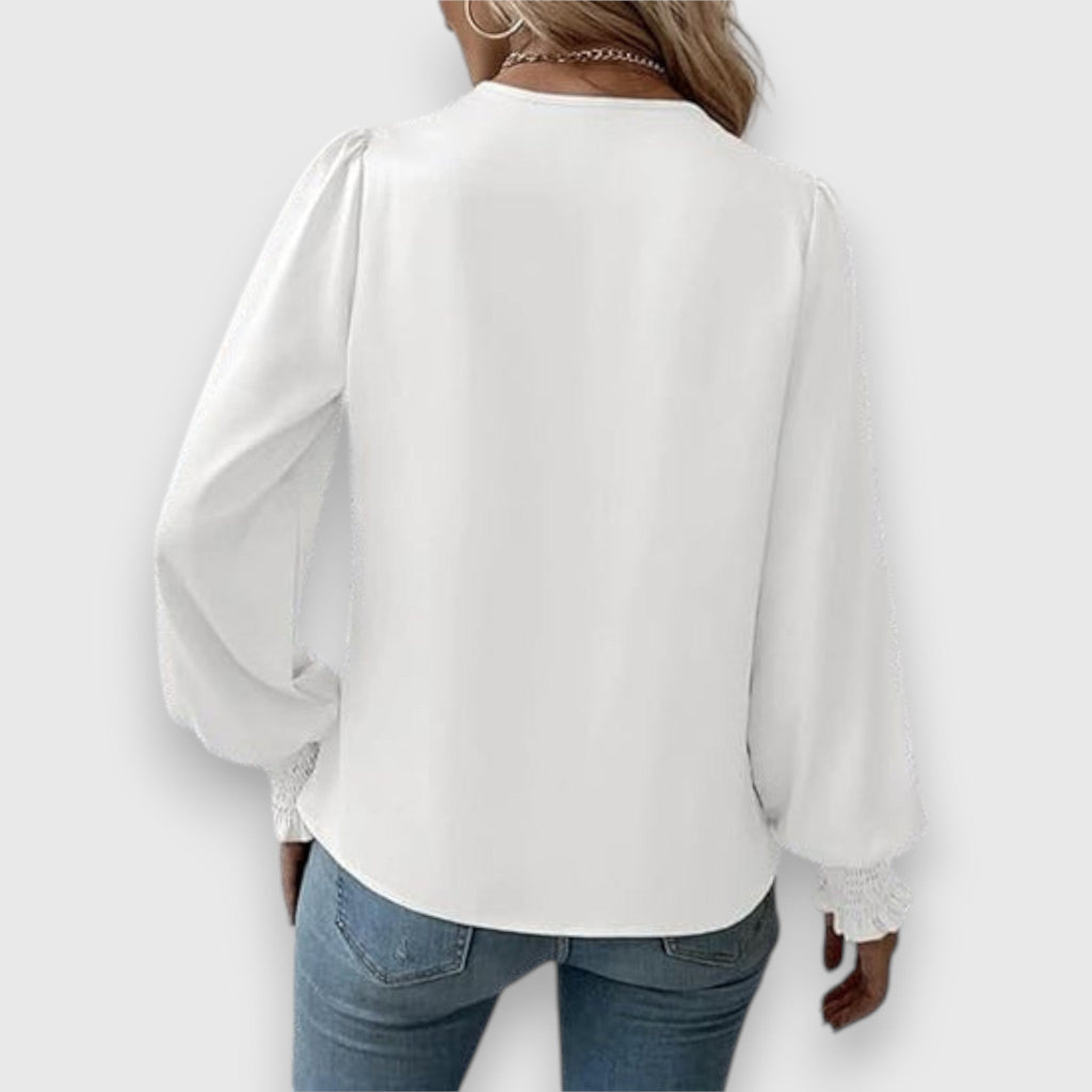 Cirelle | Moderne wikkelblouse voor dames – Elegante blouse met strik in de taille