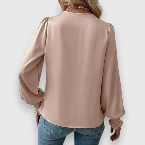 Cirelle | Moderne wikkelblouse voor dames – Elegante blouse met strik in de taille