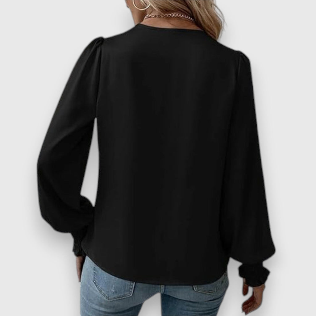 Cirelle | Moderne wikkelblouse voor dames – Elegante blouse met strik in de taille