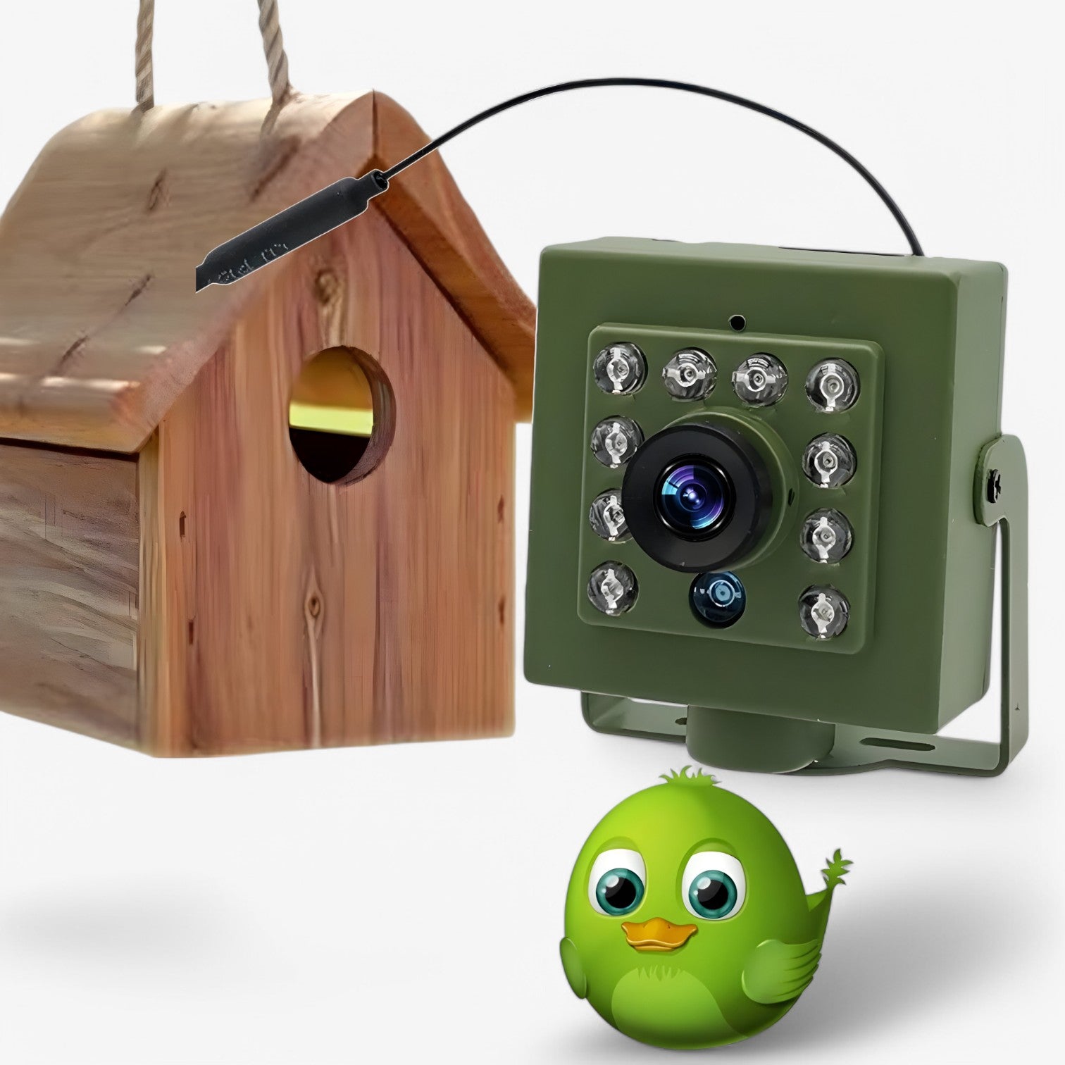 AviCam | Mini WiFi-vogelobservatiecamera 1080p HD – weerbestendig (IP66) voor buiten met nachtzicht