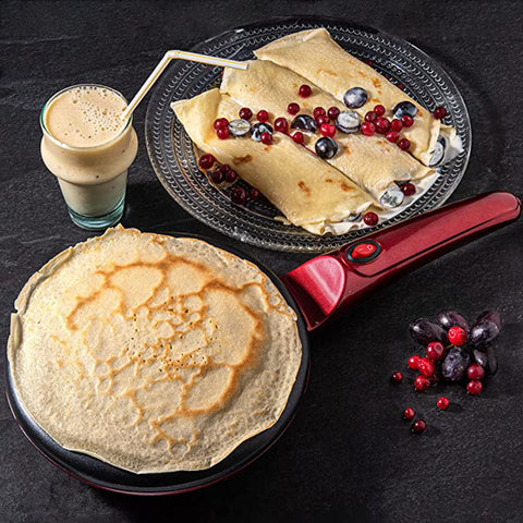 CrepeMaster | Elektrische crêpepan - antiaanbaklaag, gelijkmatige verwarming en gemakkelijke crêpemaker