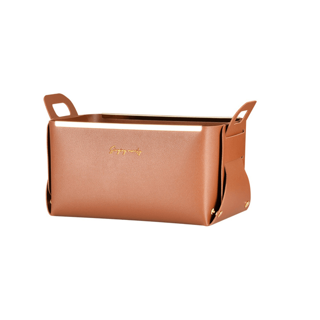 SleekStash | Scandinavische opbergmand van kunstleer - stijlvolle organizer voor thuis
