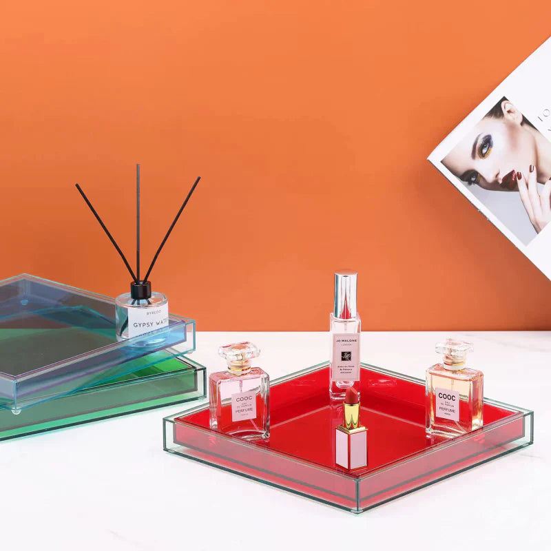 NeonTray | Acryl accessoirebakje – Levendige neon decoratieve organizer voor sieraden, sleutels en moderne Woondecoratie