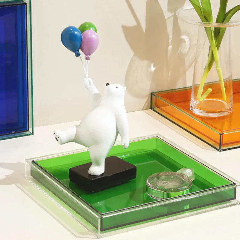NeonTray | Acryl accessoirebakje – Levendige neon decoratieve organizer voor sieraden, sleutels en moderne Woondecoratie
