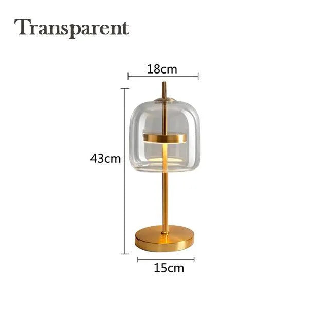 Solis | Scandinavische Glazen Tafellamp - Modern Scandinavisch Ontwerp, Stijlvolle Verlichting voor de Woonkamer