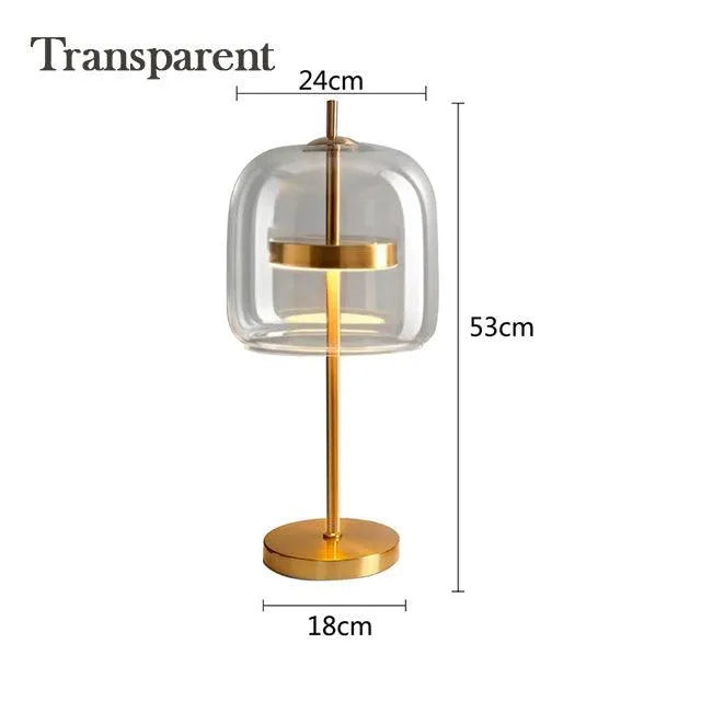 Solis | Scandinavische Glazen Tafellamp - Modern Scandinavisch Ontwerp, Stijlvolle Verlichting voor de Woonkamer