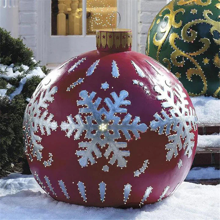 MerryOrb | Opblaasbare gigantische kerstbalversiering – Kerstversiering voor binnen en buiten