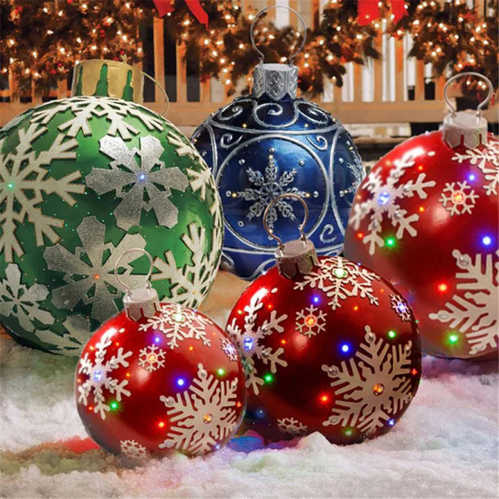 MerryOrb | Opblaasbare gigantische kerstbalversiering – Kerstversiering voor binnen en buiten