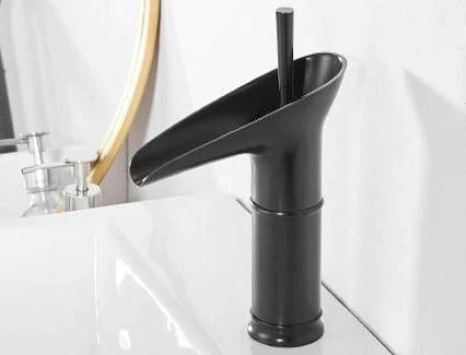 Cascade | Waterval Antieke Badkamerkraan - Messing Mengkraan voor Wastafel, Vintage Stijl