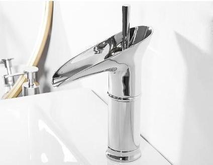 Cascade | Waterval Antieke Badkamerkraan - Messing Mengkraan voor Wastafel, Vintage Stijl