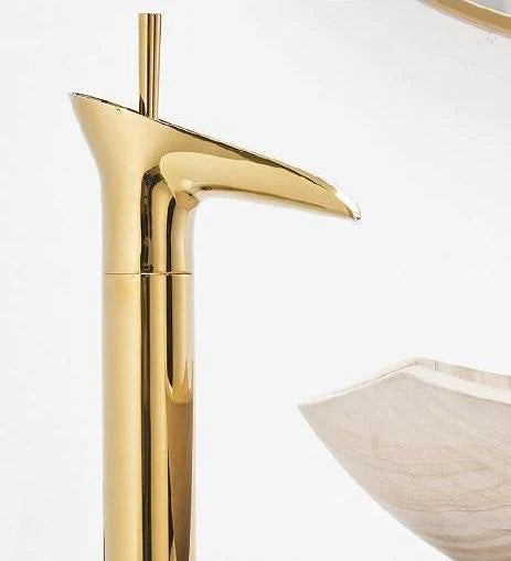 Cascade | Waterval Antieke Badkamerkraan - Messing Mengkraan voor Wastafel, Vintage Stijl