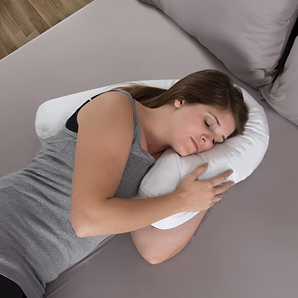 SideRelief | Orthopedisch zijslaper kussen met ooropening - Ondersteuning voor nek en schouders