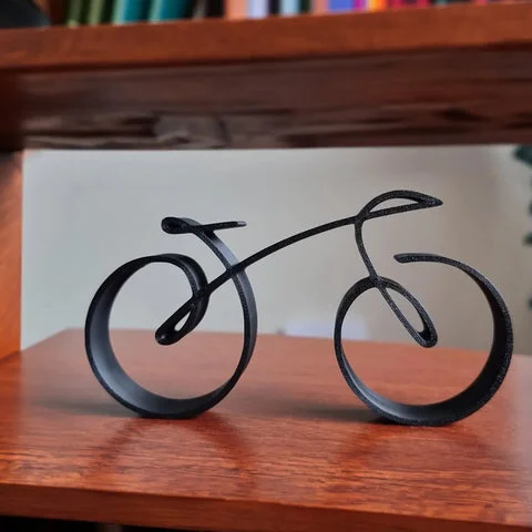 Cycliq | Fiets Sculptuur - Draad Ingelijst Fiets Silhouet, Moderne Metalen Kunstdecoratie