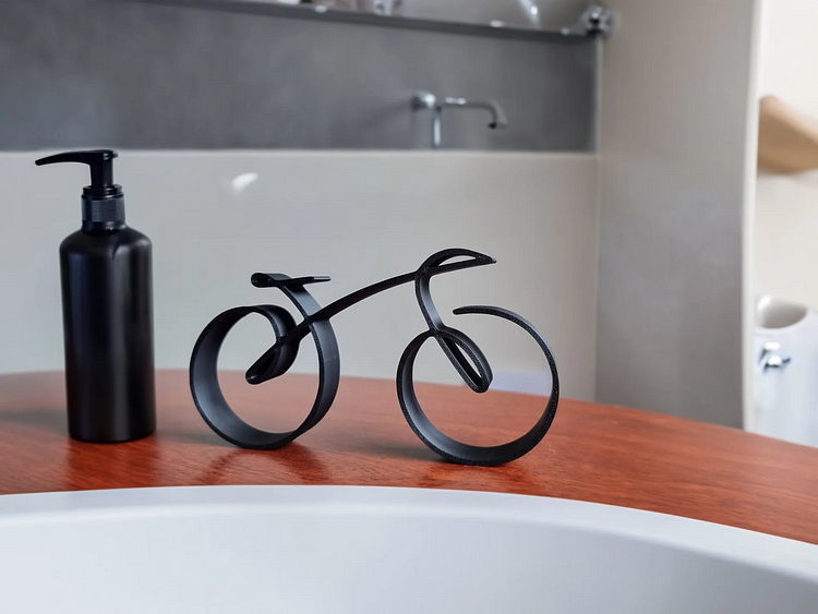 Cycliq | Fiets Sculptuur - Draad Ingelijst Fiets Silhouet, Moderne Metalen Kunstdecoratie