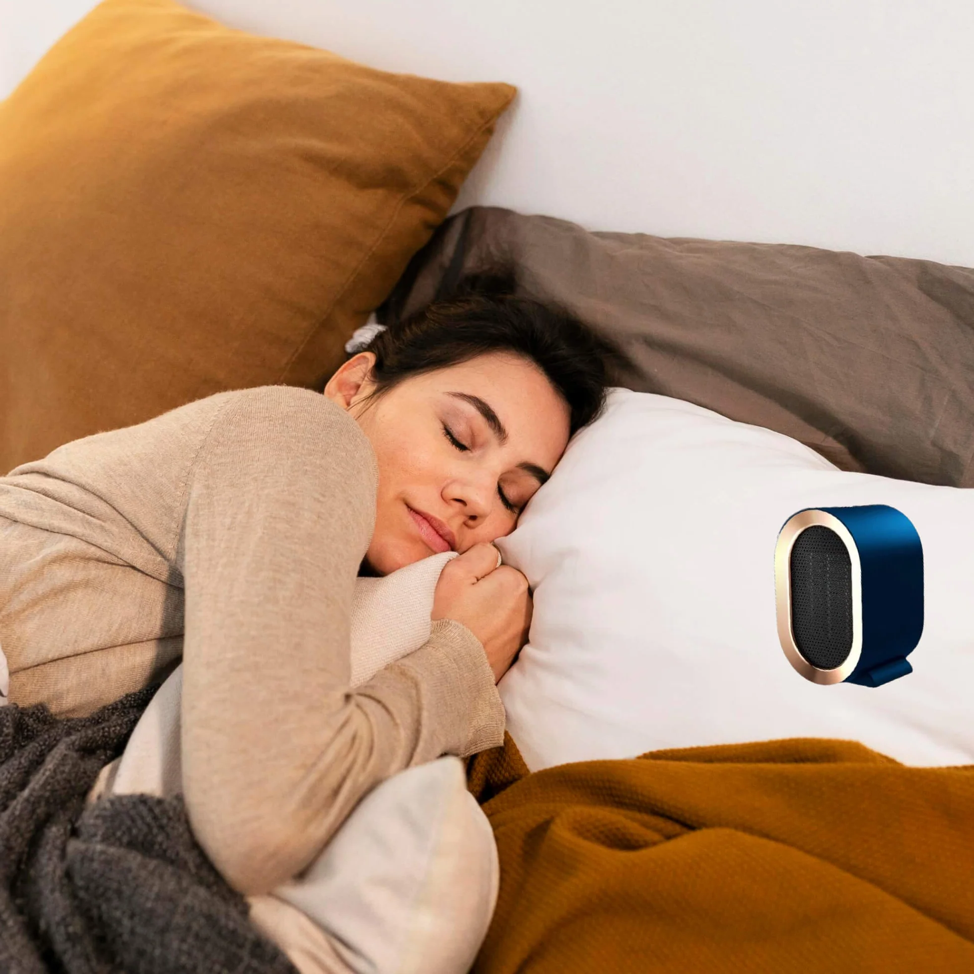 TinyToast | Draagbare kleine elektrische ruimteverwarmer – energiezuinig, laag vermogen, compacte kamerverwarmer