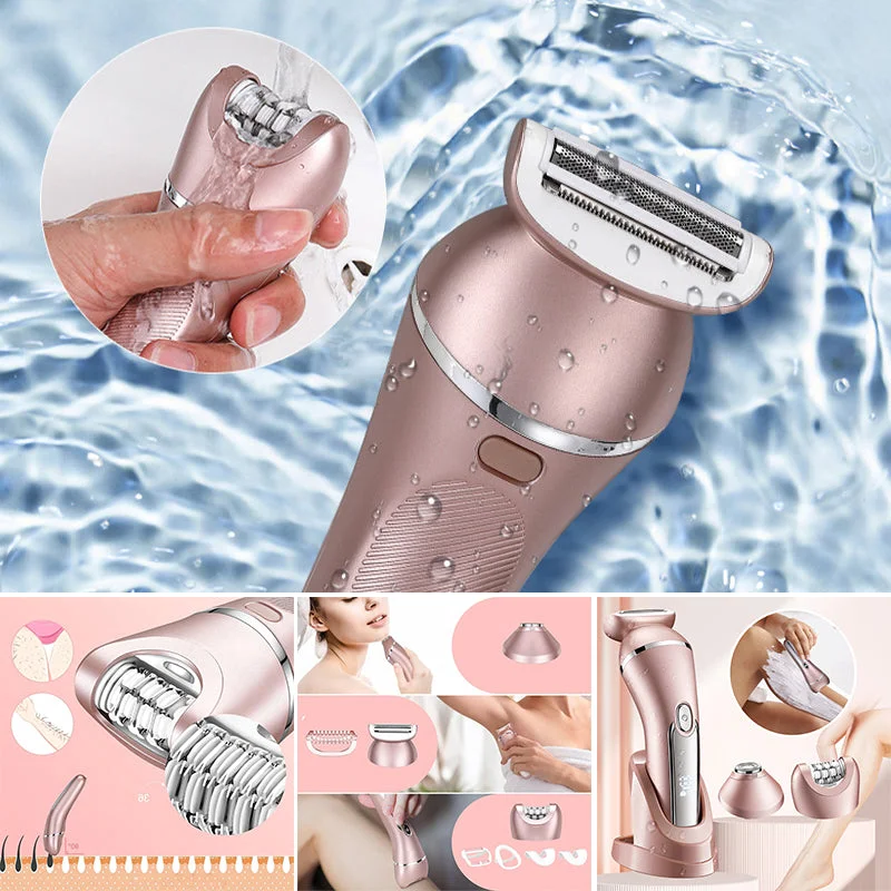 SkinGlide | 3-in-1 waterdichte elektrische scheerapparaat voor vrouwen – gezichts-, lichaams- en bikinilijnontharing