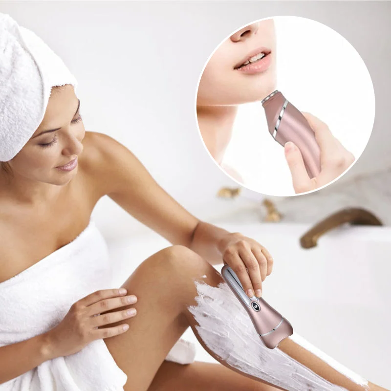 SkinGlide | 3-in-1 waterdichte elektrische scheerapparaat voor vrouwen – gezichts-, lichaams- en bikinilijnontharing